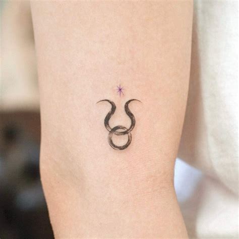 taurus tattoo|taurus minimalist tattoo.